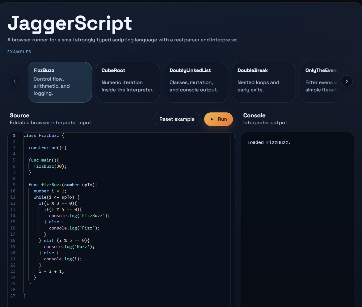 JaggerScript preview